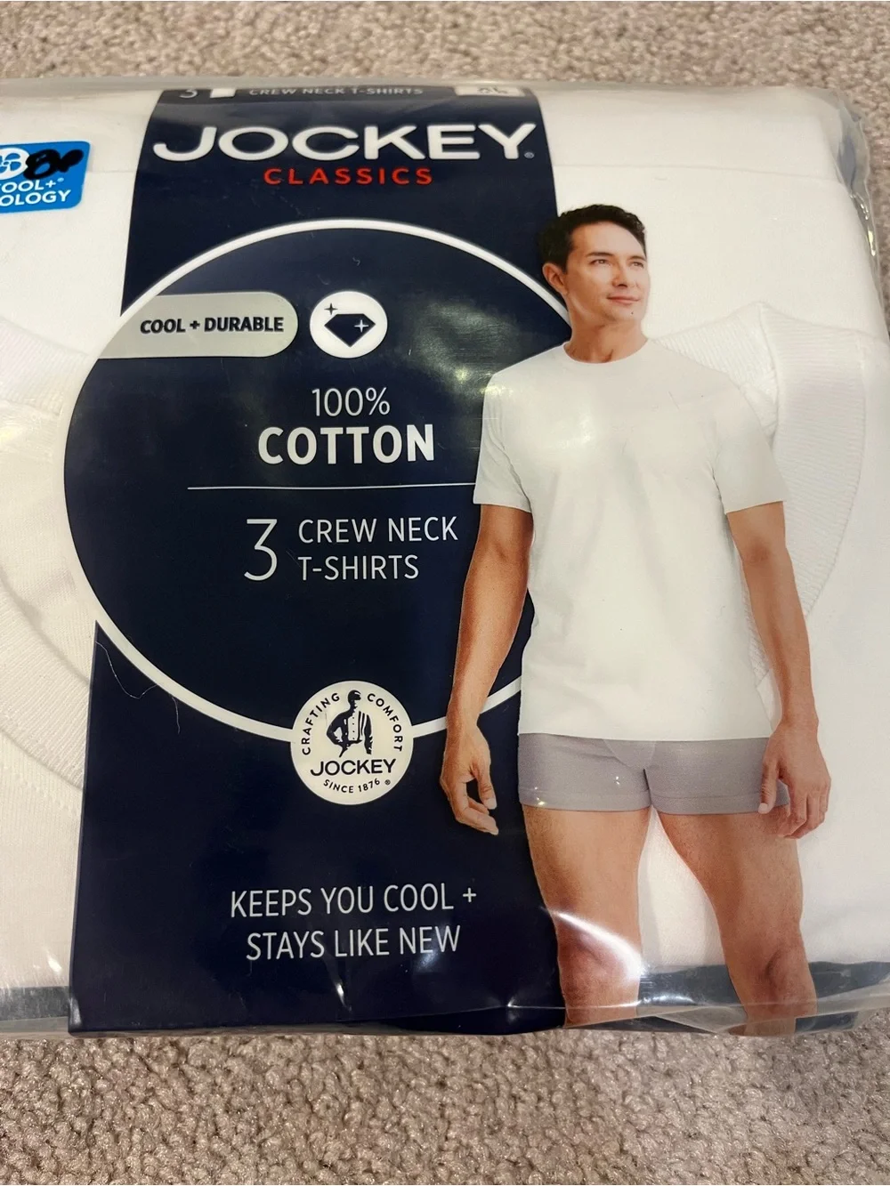 Jockey Classics 3 Pack Short Sleeve Crew Neck T-shirts
